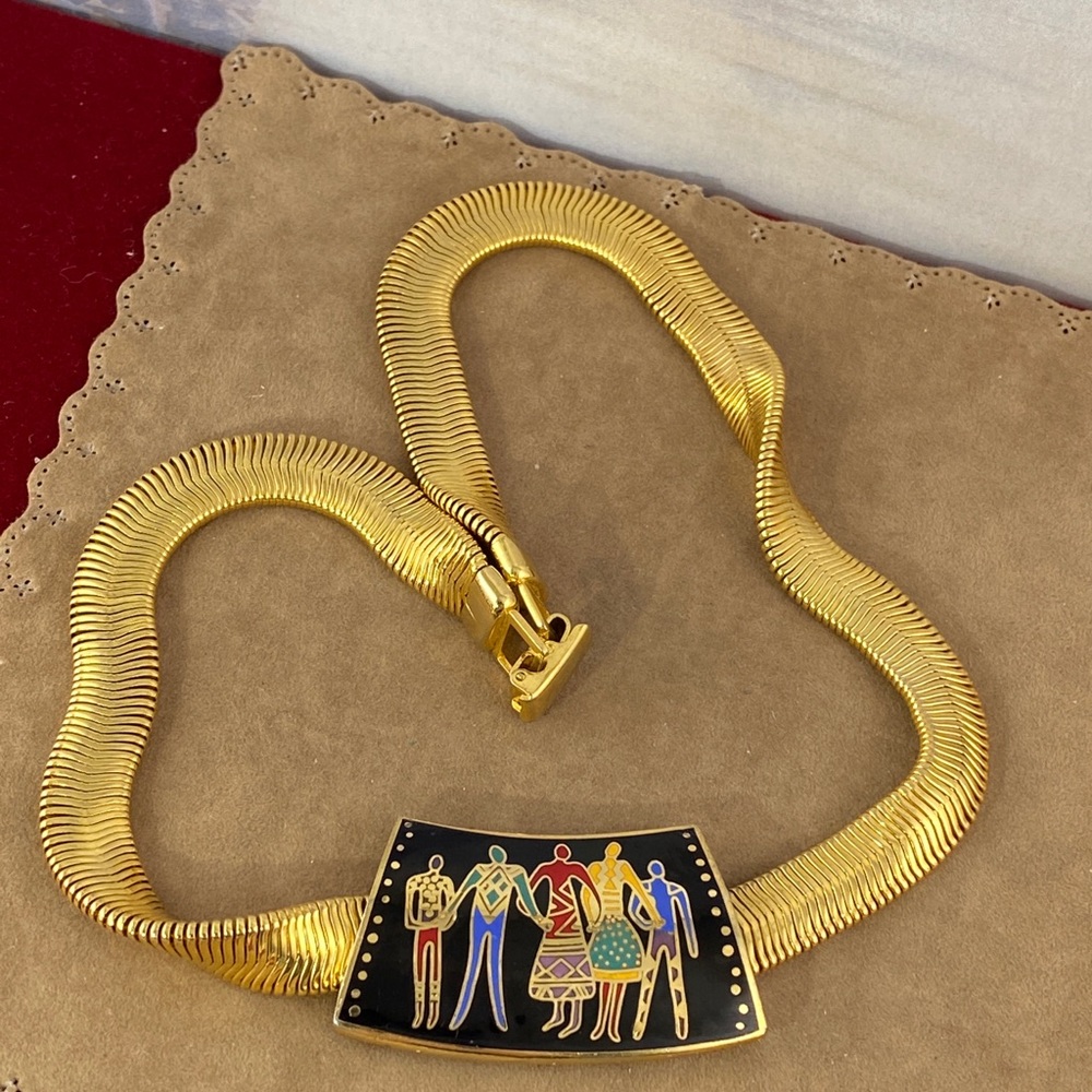 Laurel Burch Famlia Slider Gold Tone Necklace - Picture 7 of 9